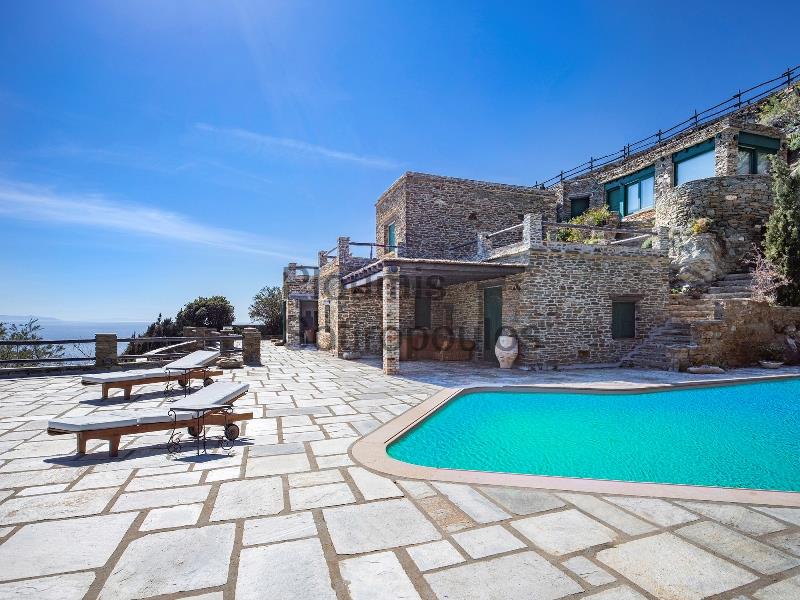 Traditional Stone Villa in Andros Greece for Sale