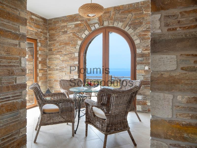 Villa with Open Views in Andros Greece for Sale