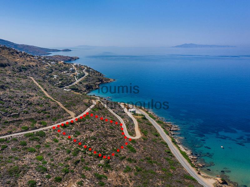 Amphitheatrical plot of land with seaviews,Andros Greece for Sale