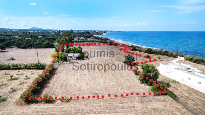 Land plot on a sandy beach in Kyparissia, Peloponnese Greece for Sale