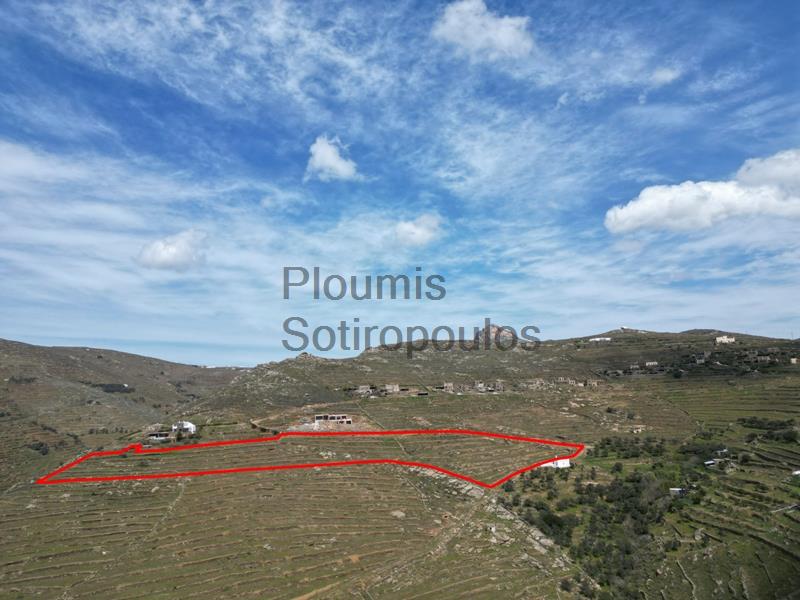 Land with open views and building permit in Tinos Greece for Sale