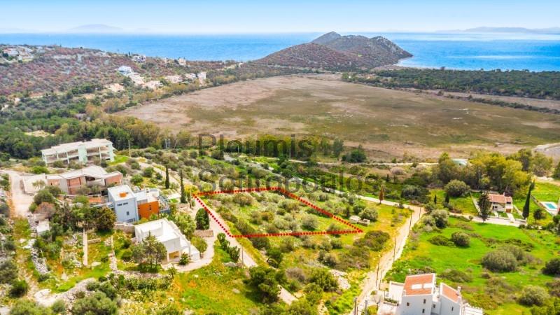 Land plot with open view in Schoinias, Marathon Attica